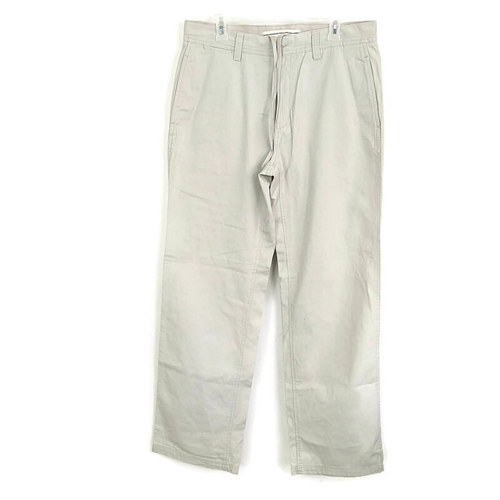 Club Monaco Mens‎ sz 33 Pants Beige Khaki Chino Casual Drawstring